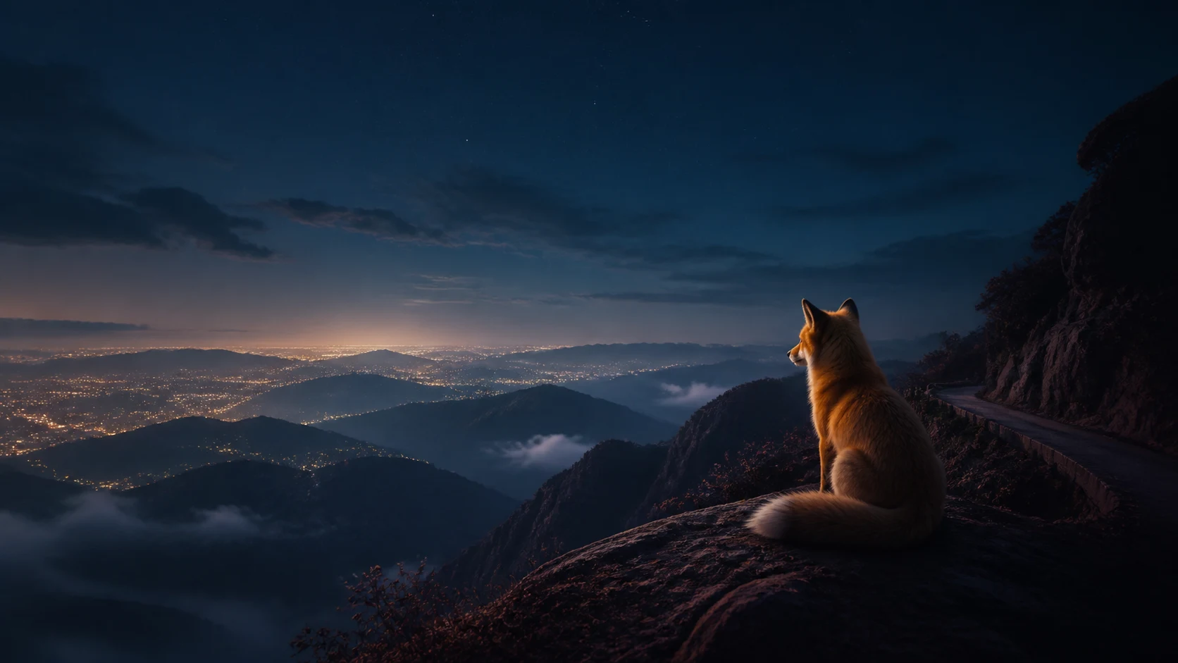Reference-guided AI image showing a burgundy animal character in a night scene