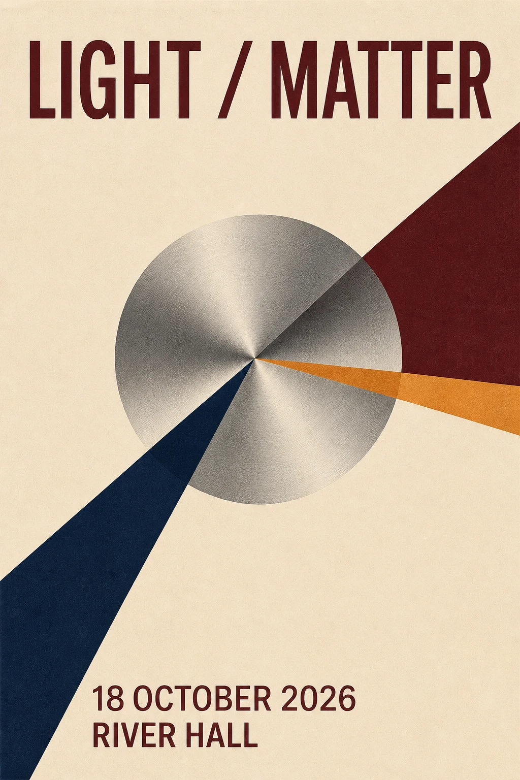 Illustrative editorial poster direction with large typography and a structured layout