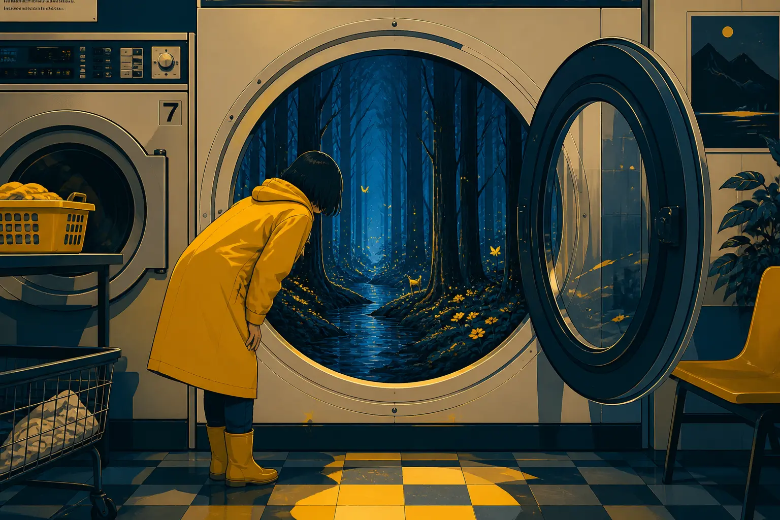 Unexpected surreal portal scene
