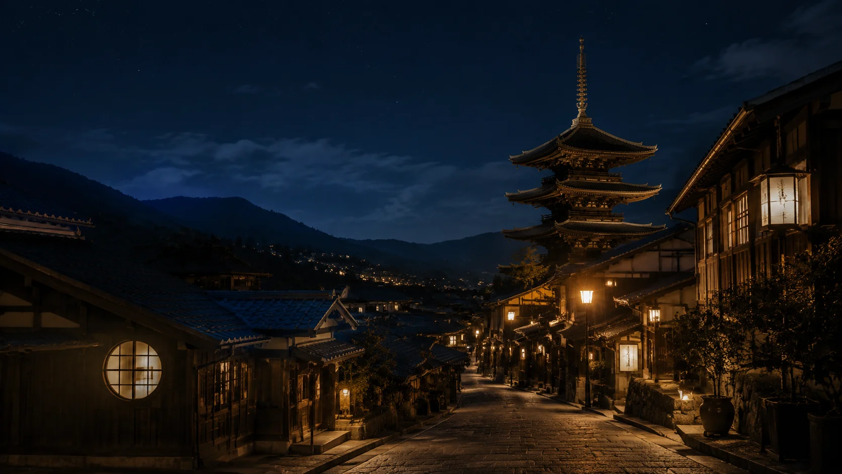 Night photograph with clean gradients and balanced color after denoising