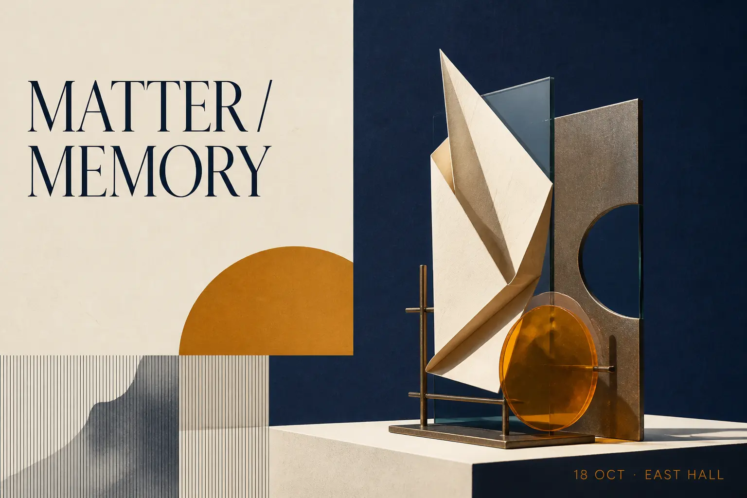 Structured exhibition poster