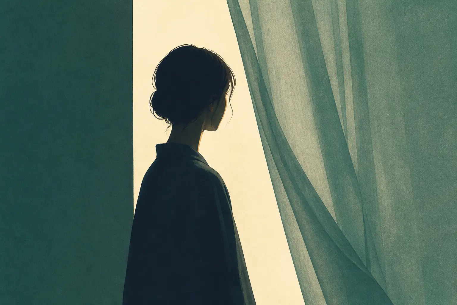 Quiet silhouette portrait