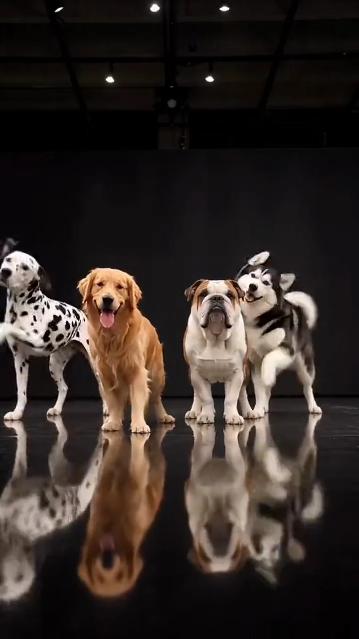 The line-up swaying near the end of the take